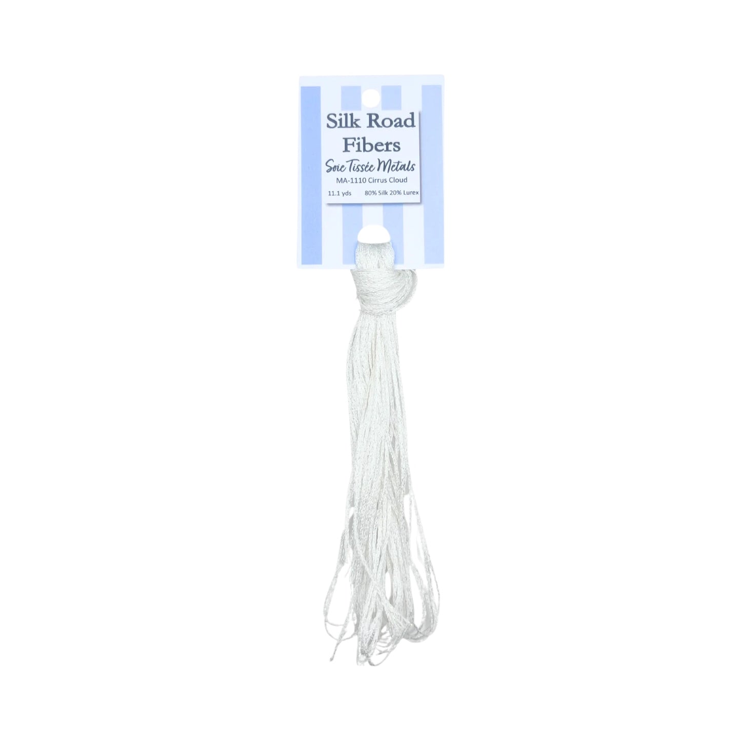 Silk Road Fibers - Cirrus Cloud (White with White Flakes)