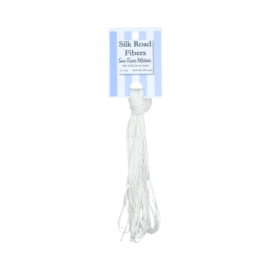 Silk Road Fibers - Cirrus Cloud (White with White Flakes)