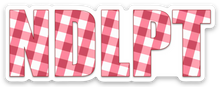 Load image into Gallery viewer, NDLPT Red Plaid Sticker
