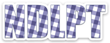 Load image into Gallery viewer, NDLPT Purple Plaid Sticker - Large
