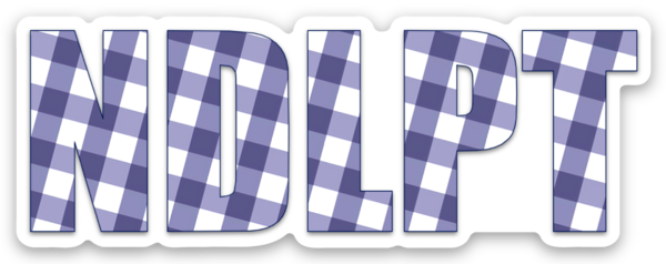 NDLPT Purple Plaid Sticker