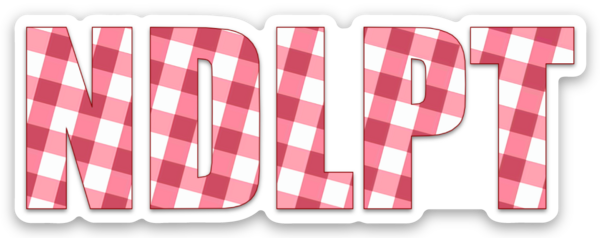 NDLPT Red Plaid Sticker