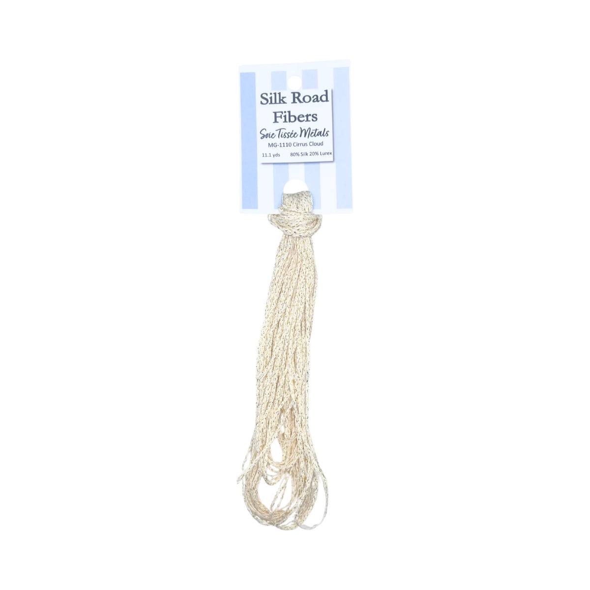 Silk Road Fibers - Cirrus Cloud (White with Gold Flakes)