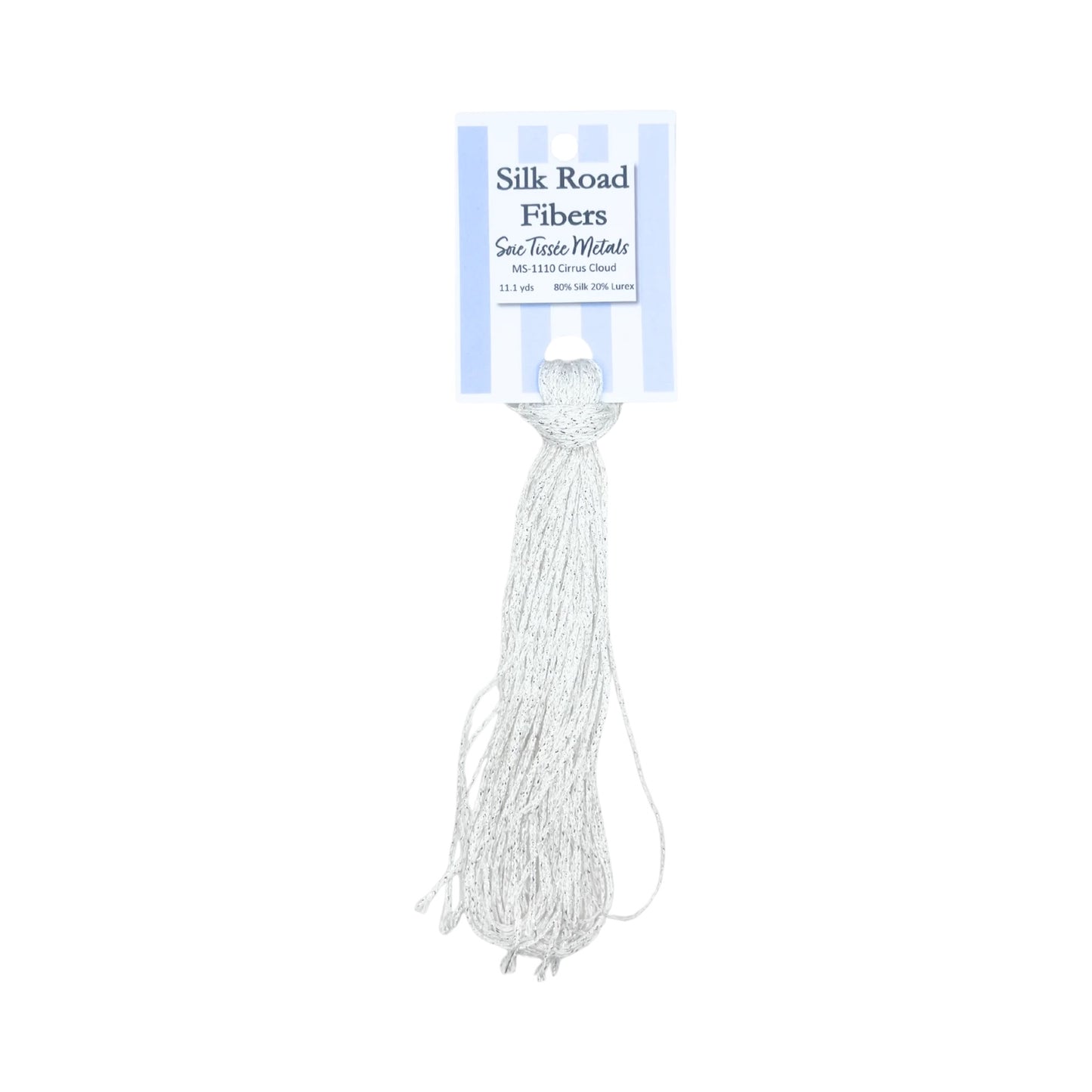 Silk Road Fibers - Cirrus Cloud (White with Silver Flakes)