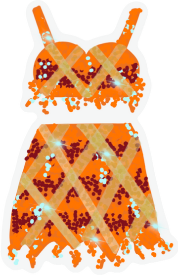 Showgirl 1989 - Orange Set Sticker