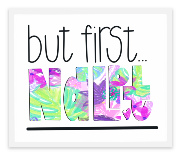 But First, NDLPT - Floral Sticker
