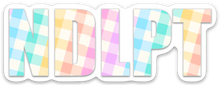 Load image into Gallery viewer, NDLPT Rainbow Plaid Sticker - Small
