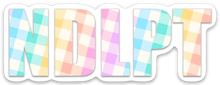Load image into Gallery viewer, NDLPT Rainbow Plaid Sticker - Large
