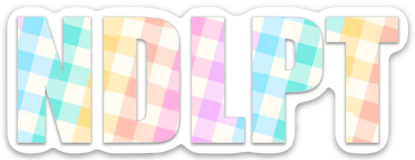NDLPT Rainbow Plaid Sticker - Large