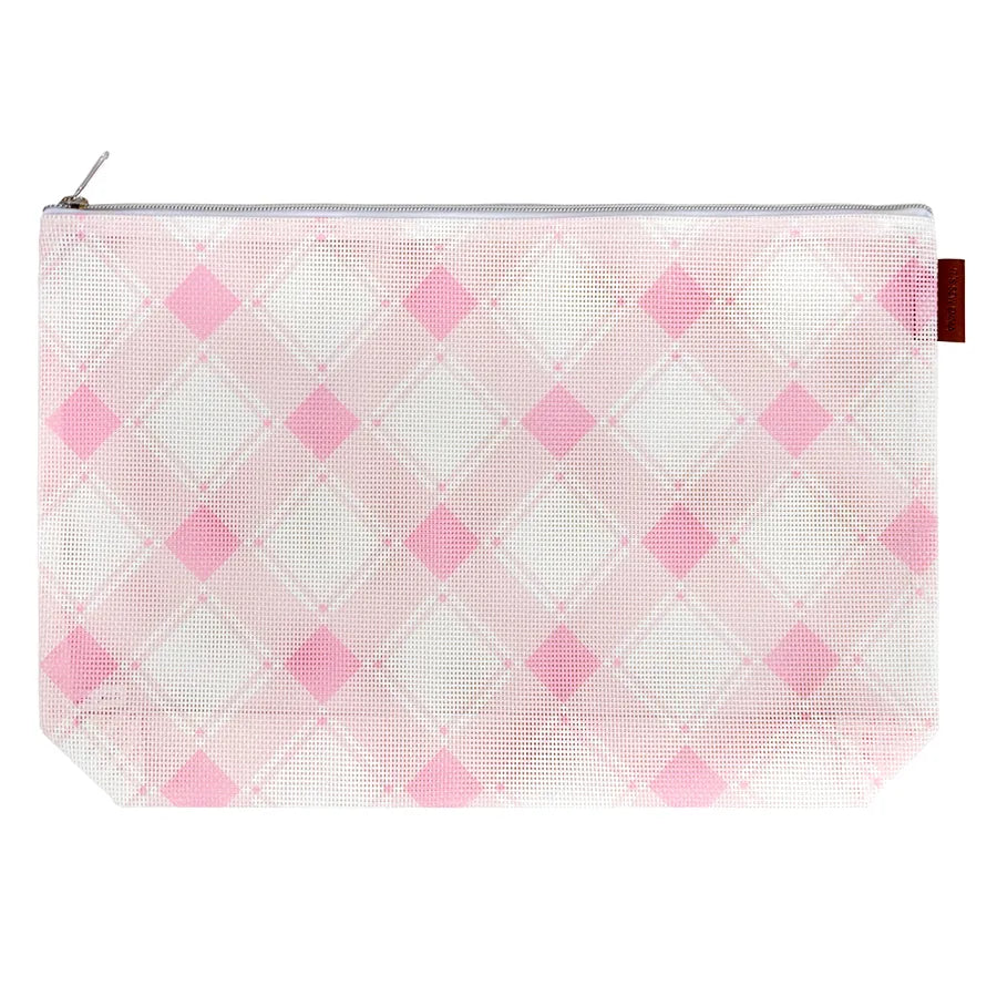 Mini Pink Plaid Canvas Bag