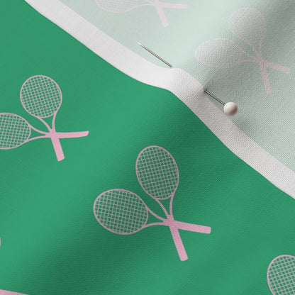 Pink & Green Tennis Fabric