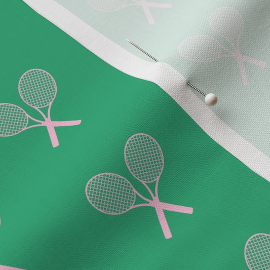Pink & Green Tennis Fabric