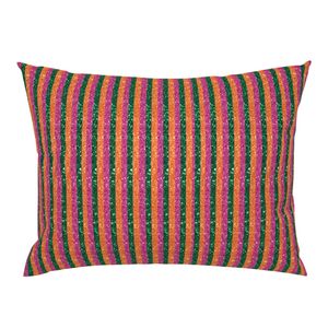 Showgirl Striped Fabric - Orange/Mint/Purple Glitter - 8x8