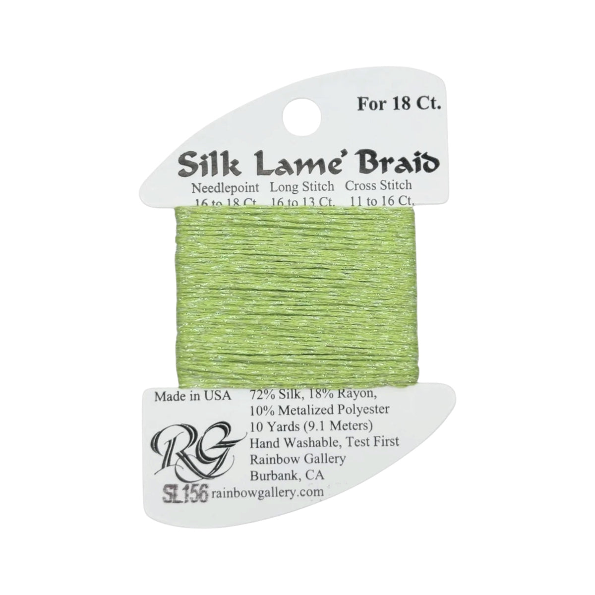 Silk Lame Braid SL156 Kiwi