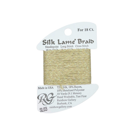 Silk Lame Braid SL03 Ecru