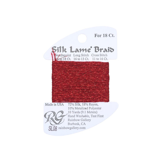 Silk Lame Braid SL08 Red