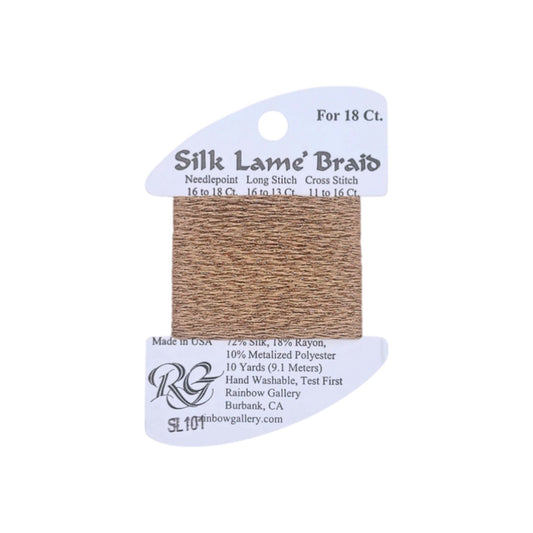 Silk Lame Braid SL101 Honey Bronze