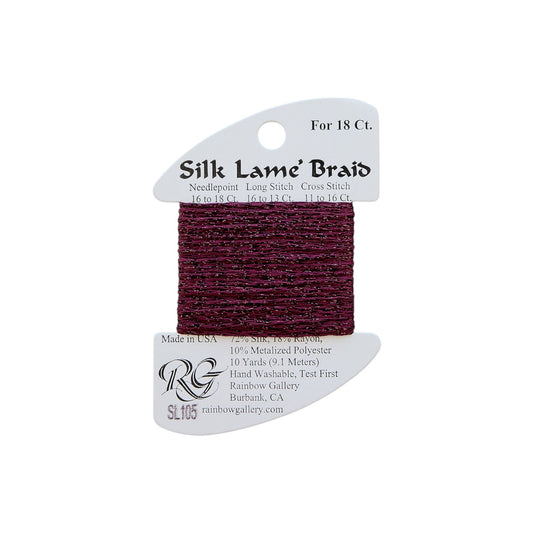 Silk Lame Braid SL105 Wine