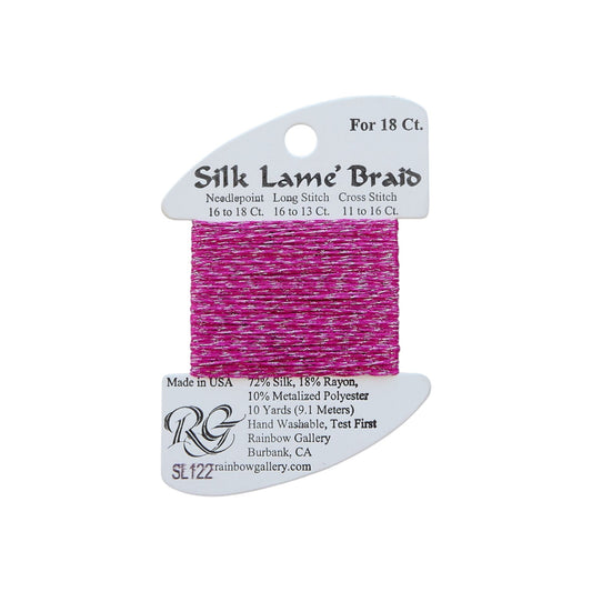 Silk Lame Braid SL122 Hot Pink