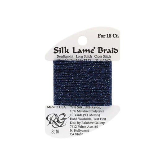 Silk Lame Braid SL16 Navy