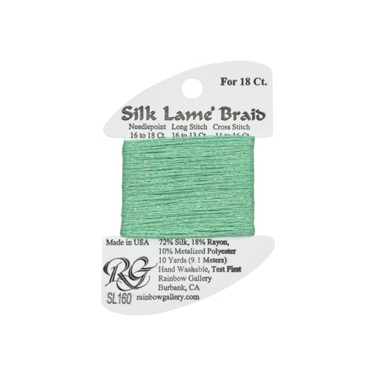 Silk Lame Braid SL160 Dark Mint