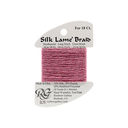 Silk Lame Braid SL75 Wild Rose