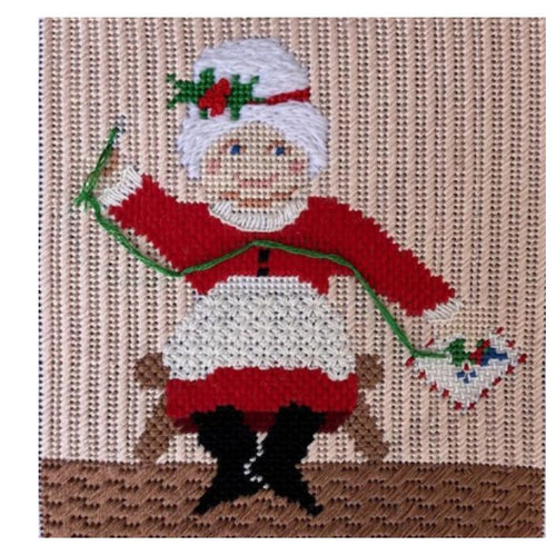 Stitch Guide: Needlepointing Mrs. Claus - Atlantic Blue Canvas