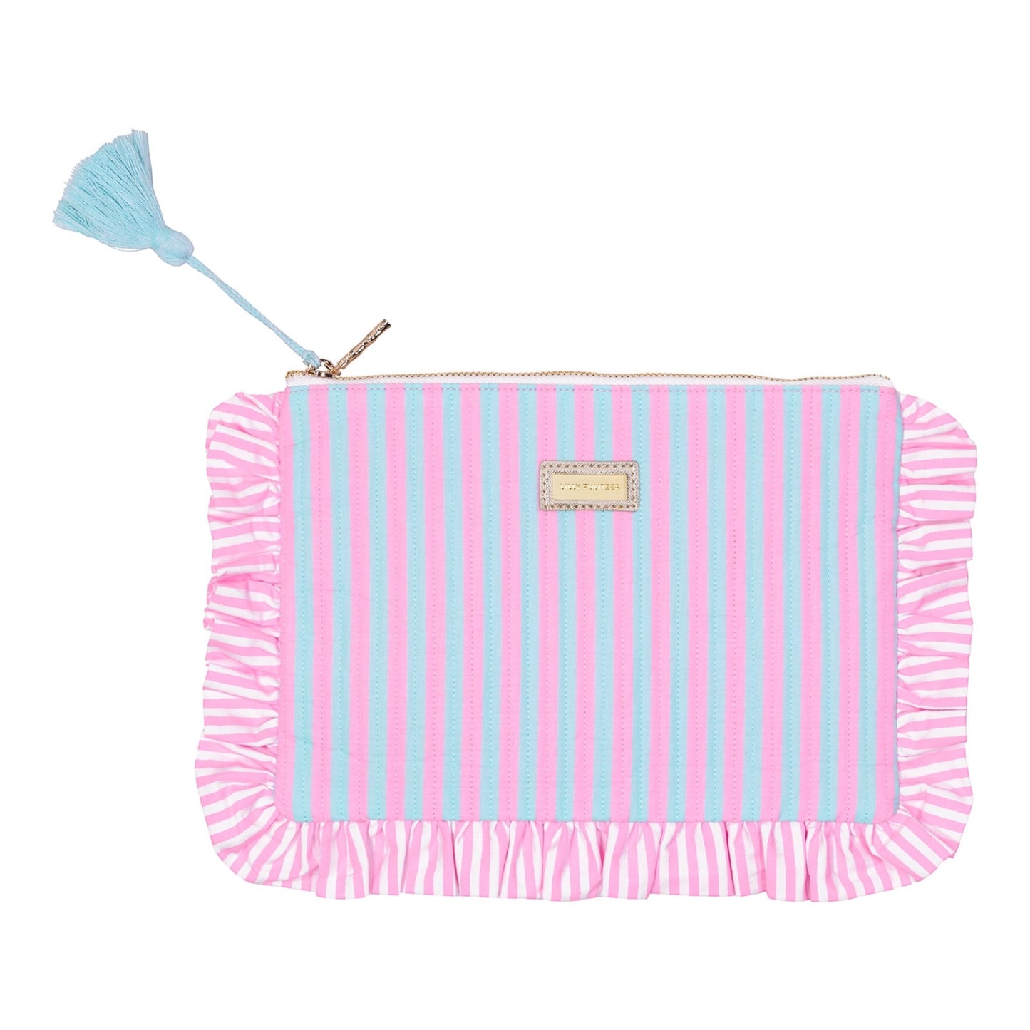 Lilly Pulitzer Stripe Ruffle Pouch
