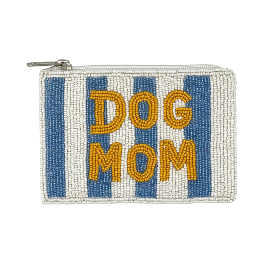 Dog Mom Beaded Coin Wallet
