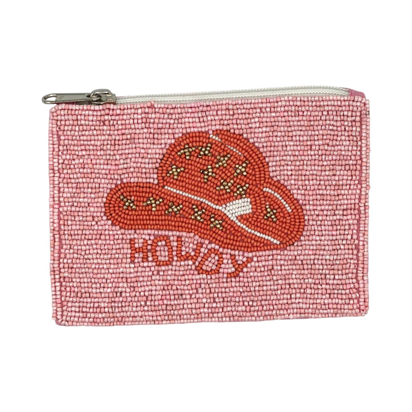 Howdy Cowboy Hat Beaded Coin Wallet