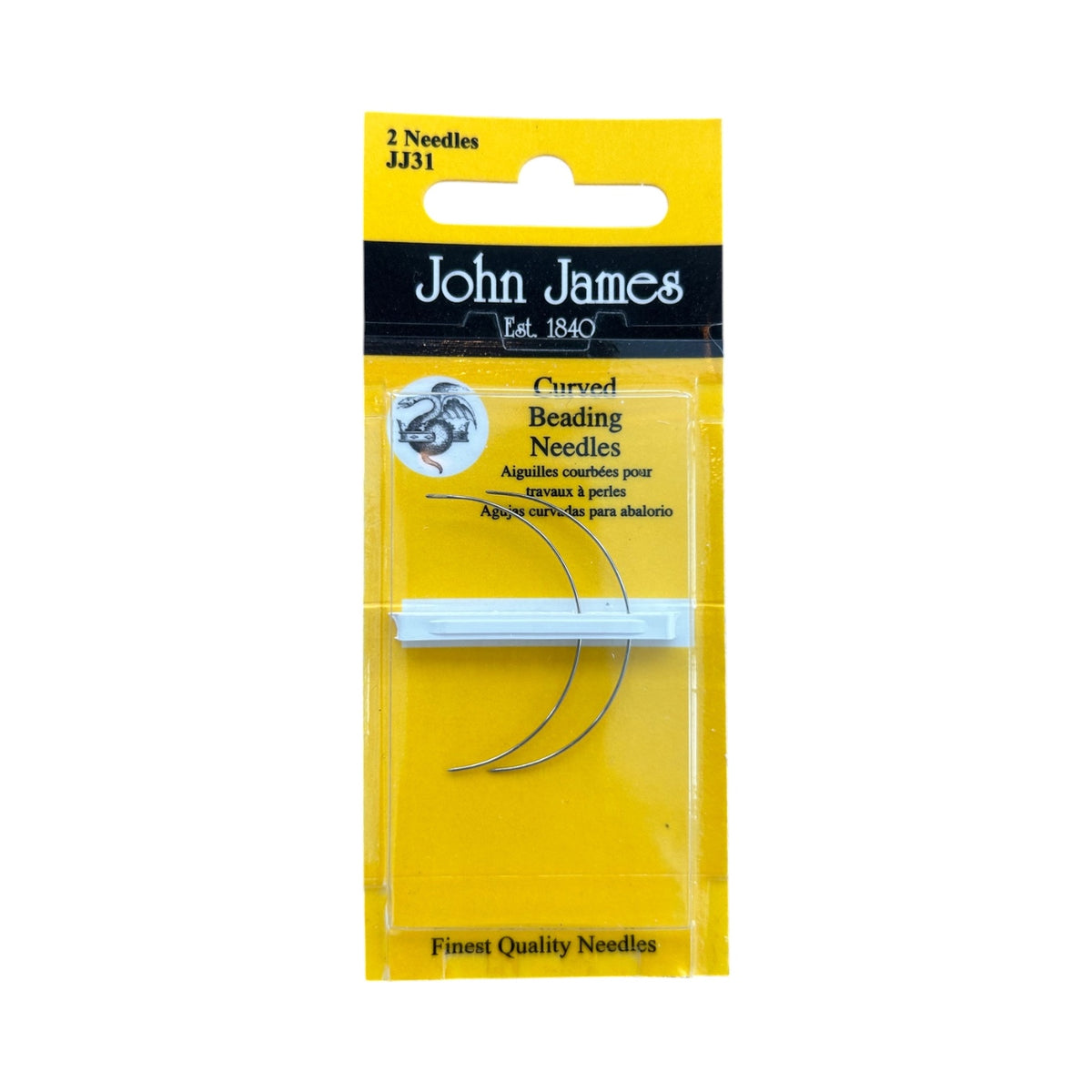 John James Curved Beading Needles - (2 Pack)