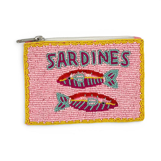 Sardines Beaded Pouch