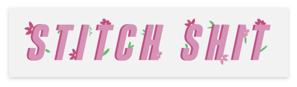 Stitch Shit - Large clear sticker