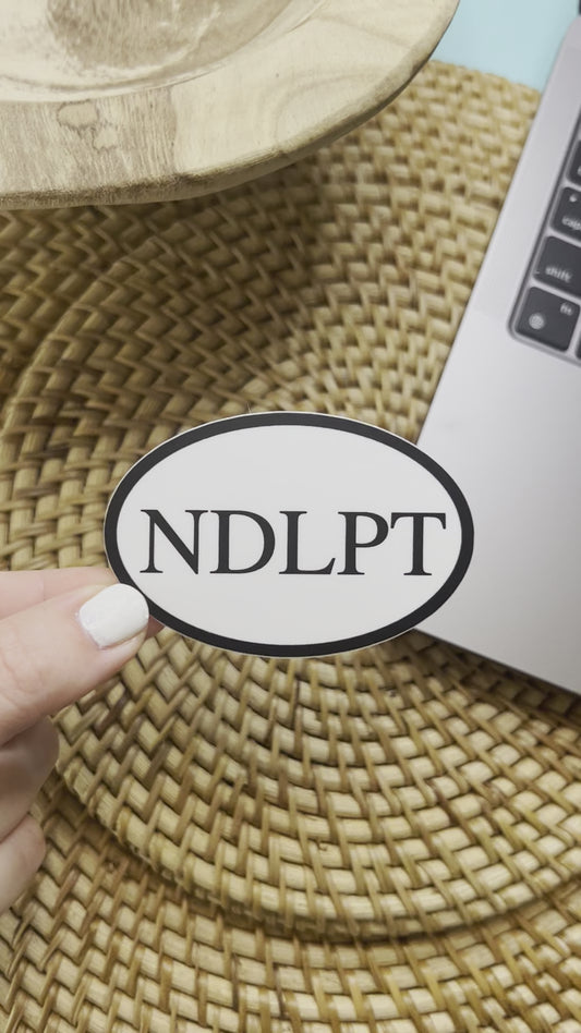 Oval NDLPT Sticker