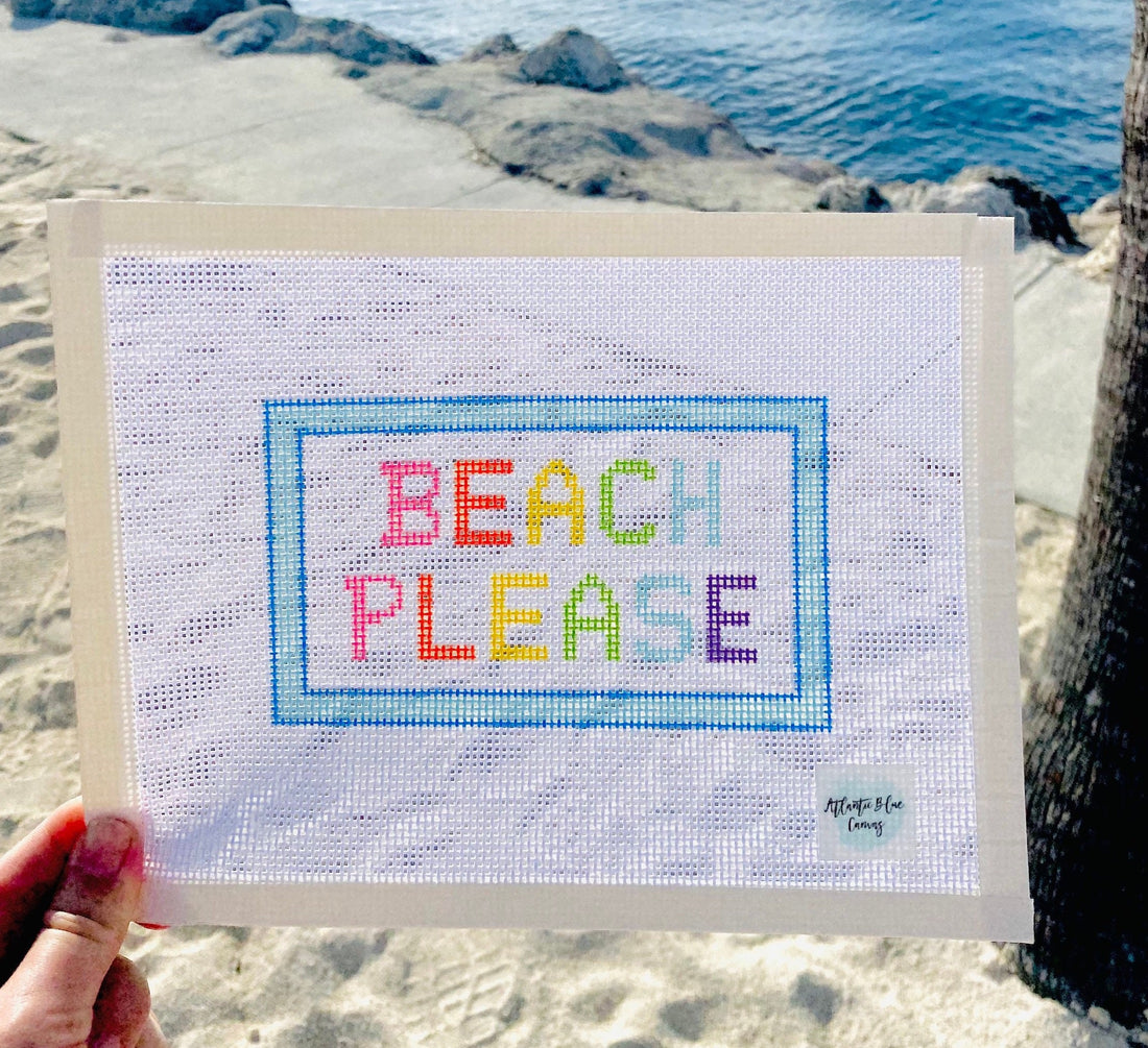 Beach Please - Atlantic Blue Canvas