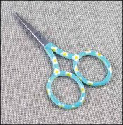 Blue and White Flower Scissors - Atlantic Blue Canvas