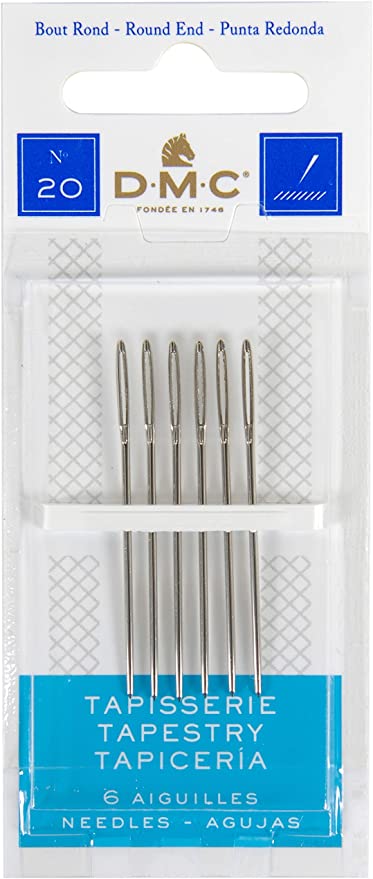 DMC Tapestry Needles - Sz 20 - 6 pack - Atlantic Blue Canvas